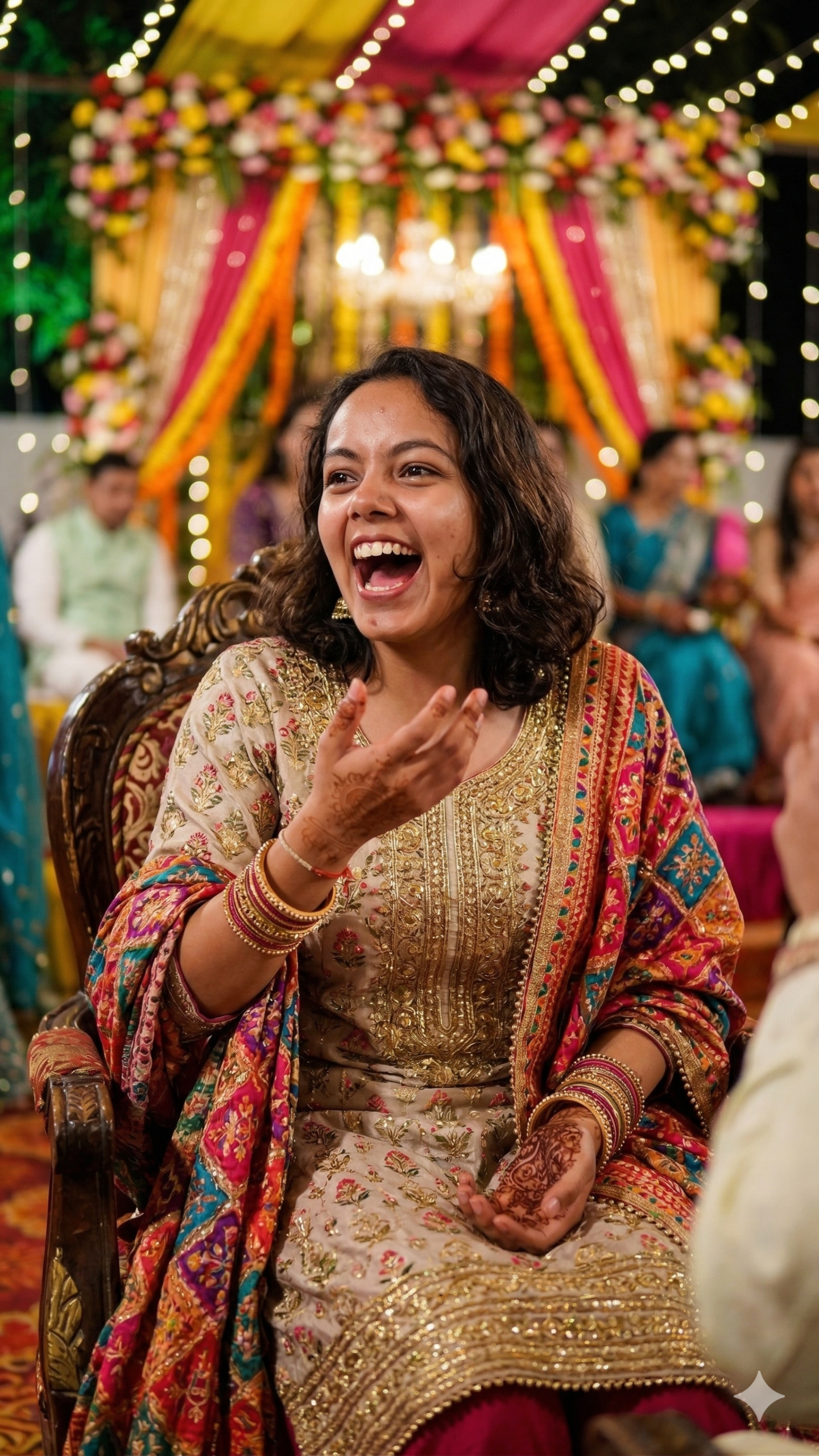 A girl enjoying a Wedding Mentalist